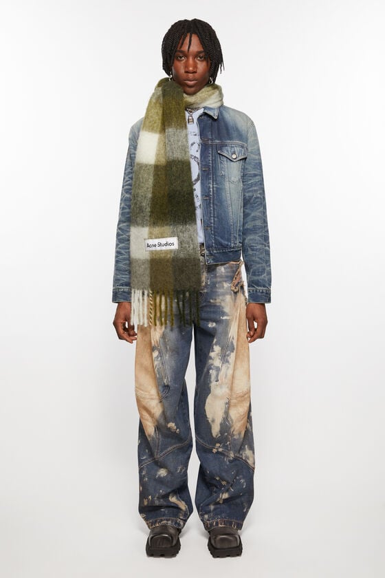 Acne Studios Karierter Schal Aus Mohair