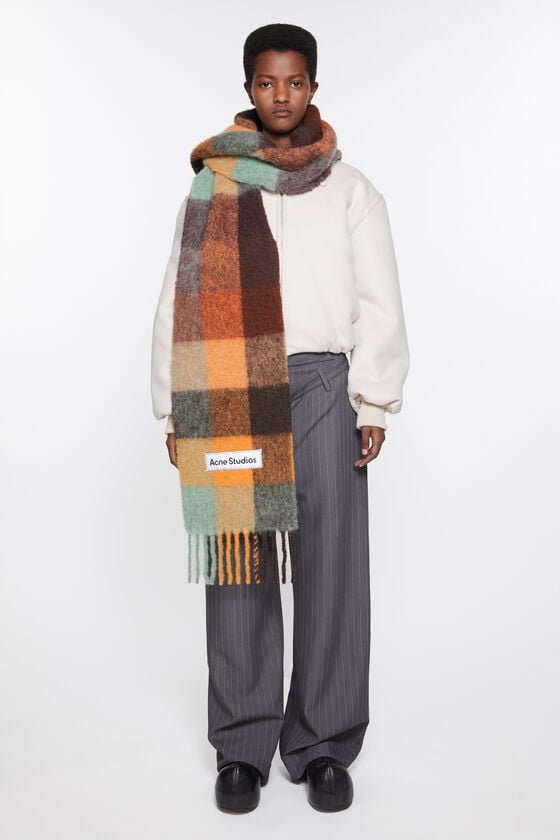 Acne Studios Karierter Schal Aus Mohair