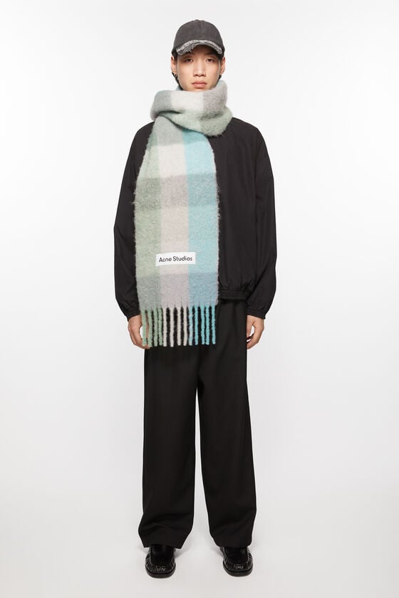 Acne Studios Karierter Schal Aus Mohair