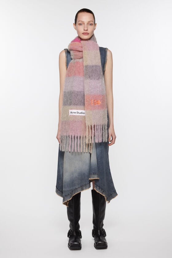 Acne Studios Karierter Schal Aus Mohair