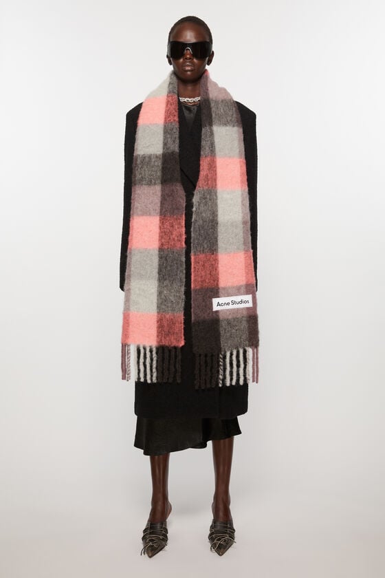 Acne Studios Karierter Schal Aus Mohair