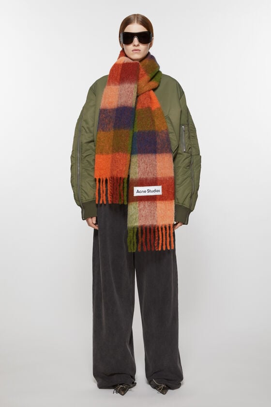 Acne Studios Karierter Schal Aus Mohair