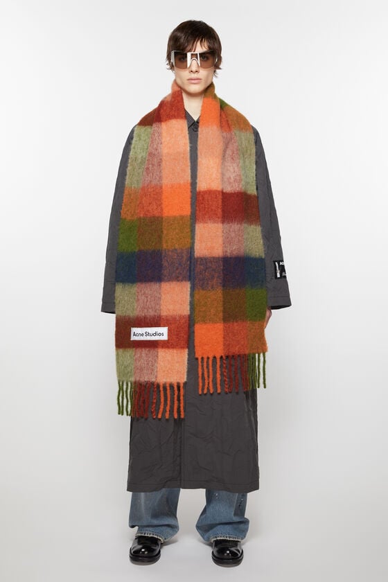 Acne Studios Karierter Schal Aus Mohair