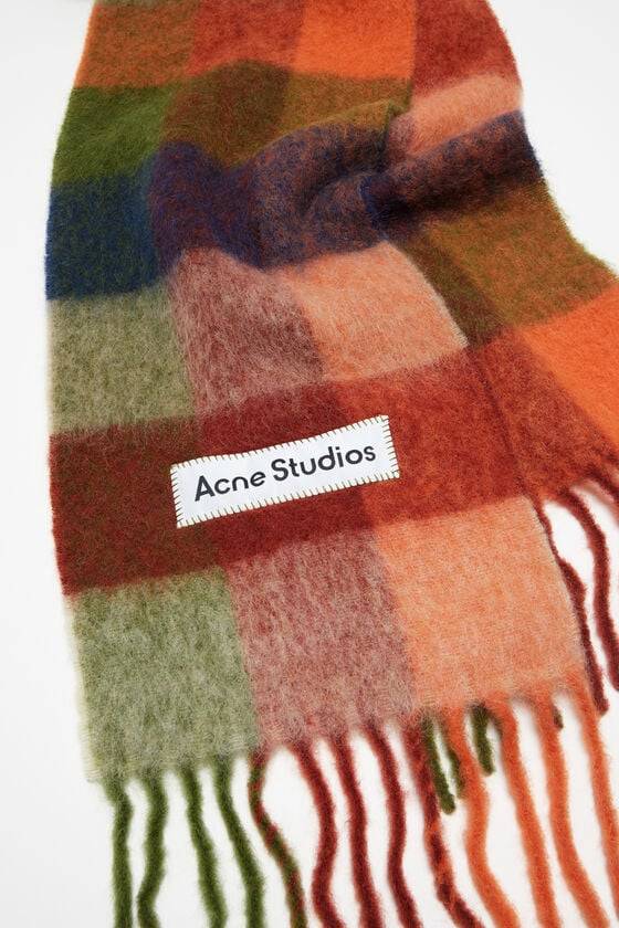 Acne Studios Karierter Schal Aus Mohair