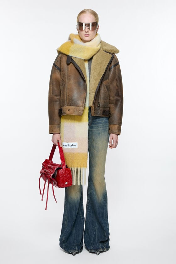 Acne Studios Karierter Schal Aus Mohair