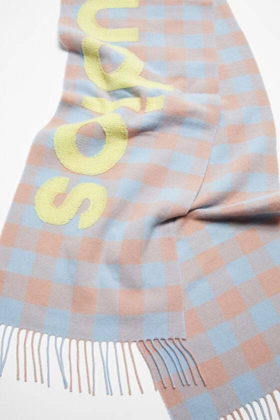 Acne Studios Karierter Schal Mit Logo