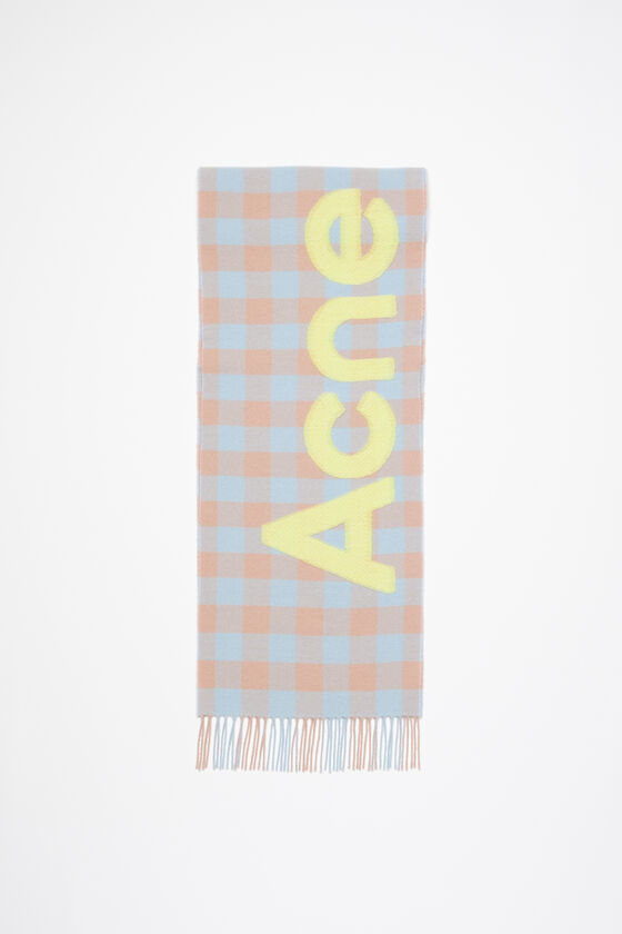 Acne Studios Karierter Schal mit Logo