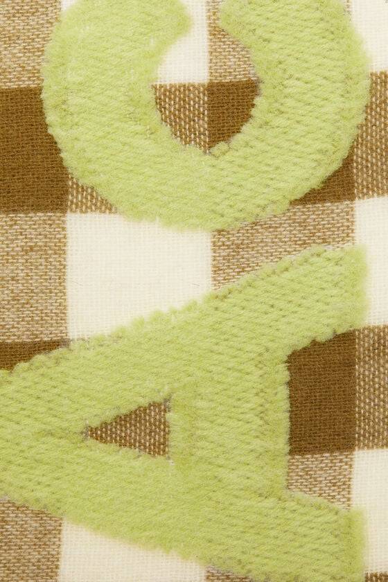 Acne Studios Karo-Schal Mit Logo - Schmal