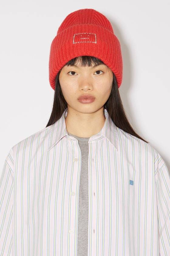 Acne Studios Large Face Logo Beanie