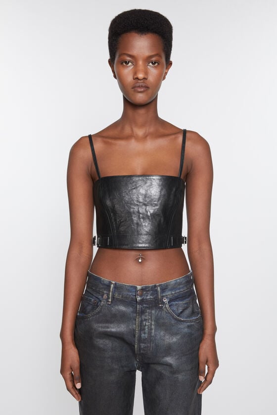Acne Studios Leather bustier top Laufsteg-Show