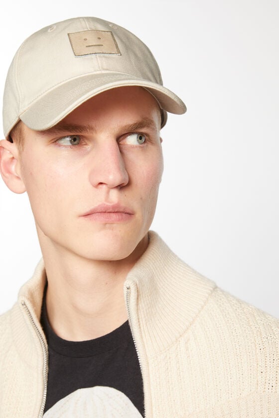 Acne Studios Leder Face-Patch Kappe