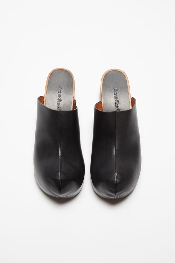 Acne Studios Leder-Holz-Clogs