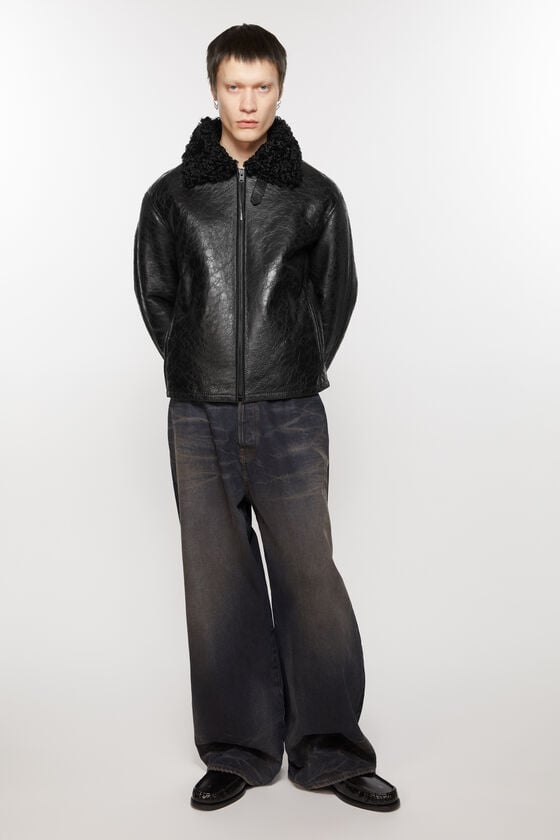 Acne Studios Lederjacke Mit Shearling