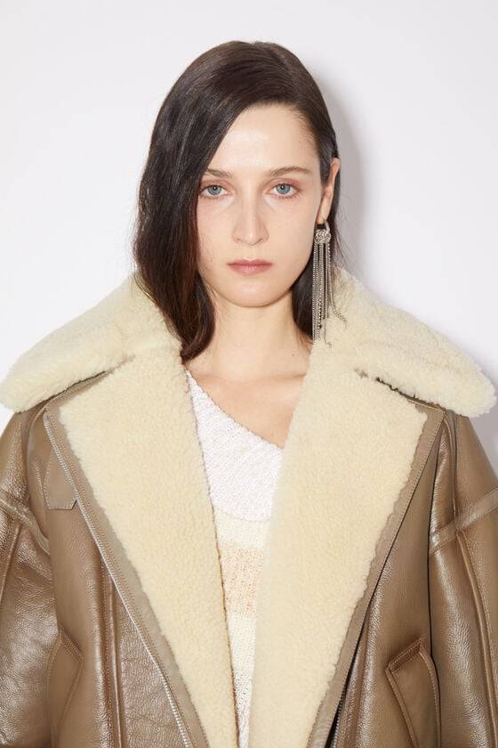 Acne Studios Lederjacke Mit Shearling