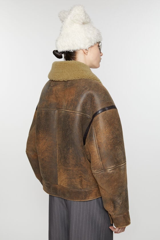 Acne Studios Lederjacke Mit Shearling