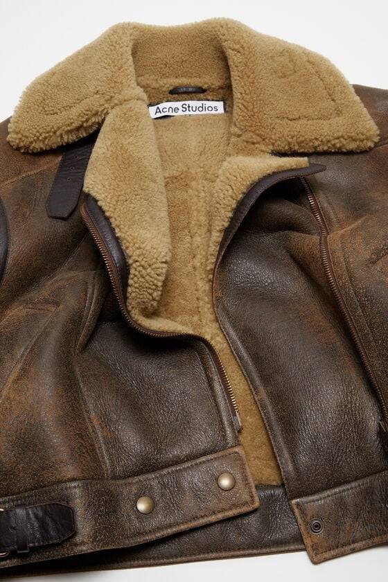 Acne Studios Lederjacke Mit Shearling
