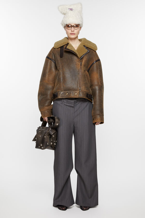 Acne Studios Lederjacke mit Shearling