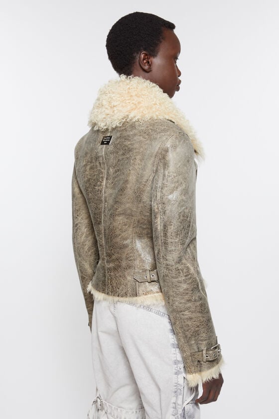 Acne Studios Lederjacke Mit Shearling