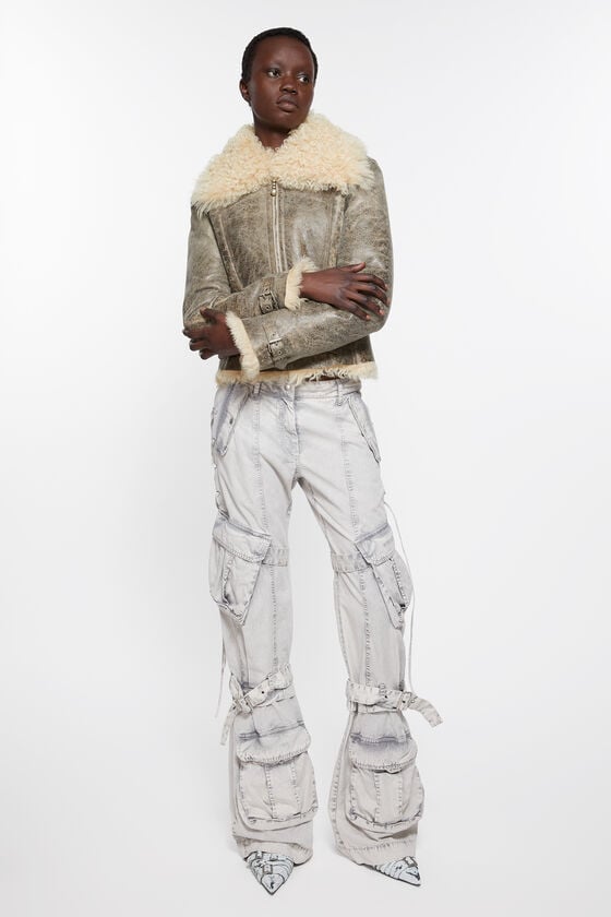 Acne Studios Lederjacke Mit Shearling