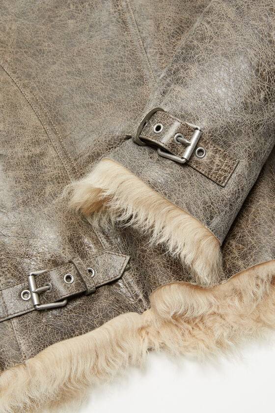 Acne Studios Lederjacke Mit Shearling