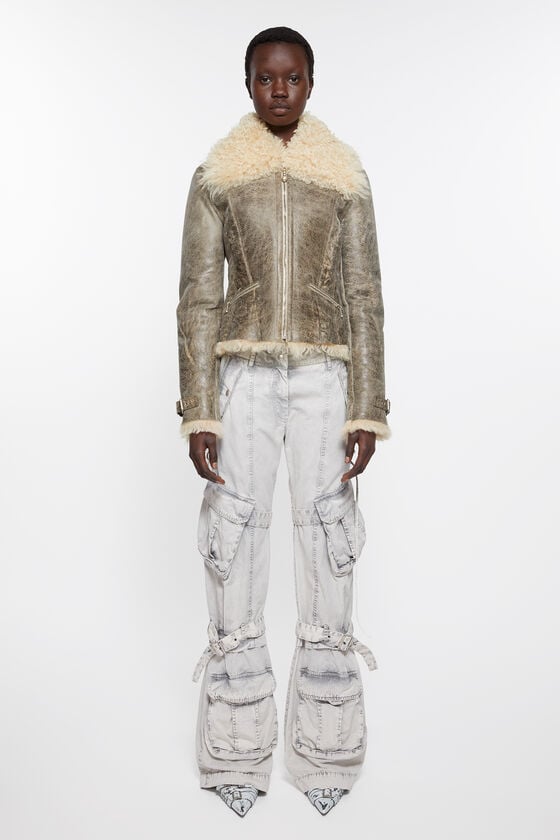 Acne Studios Lederjacke mit Shearling
