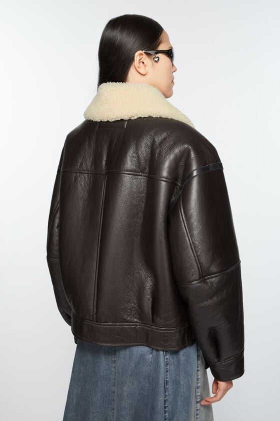 Acne Studios Lederjacke Mit Shearling