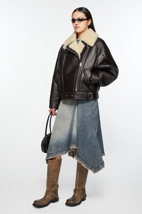 Acne Studios Lederjacke Mit Shearling
