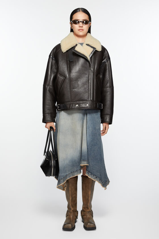 Acne Studios Lederjacke mit Shearling