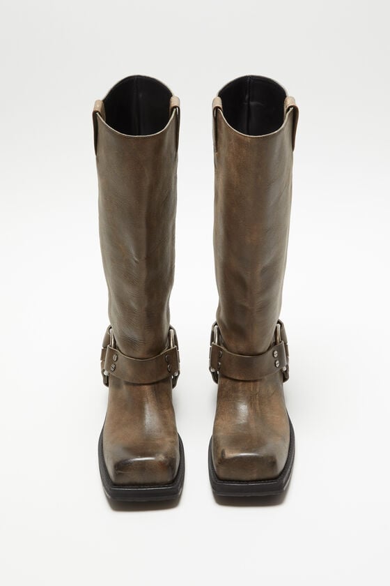 Acne Studios Lederstiefel Mit Schnalle