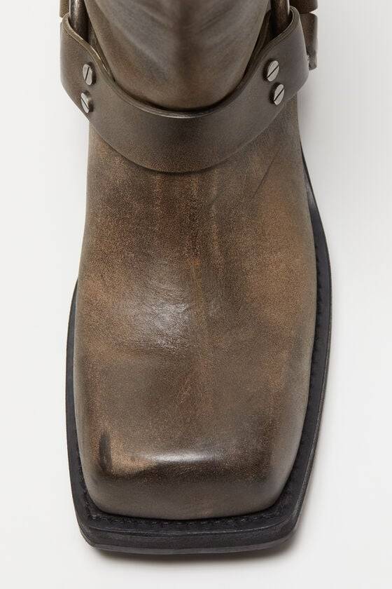 Acne Studios Lederstiefel Mit Schnalle