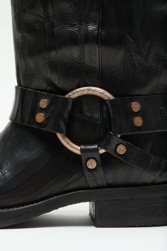 Acne Studios Lederstiefel Mit Schnalle