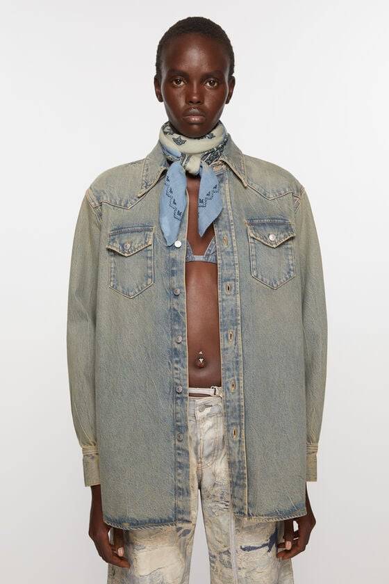 Acne Studios Leichter Wollschal Mit Print