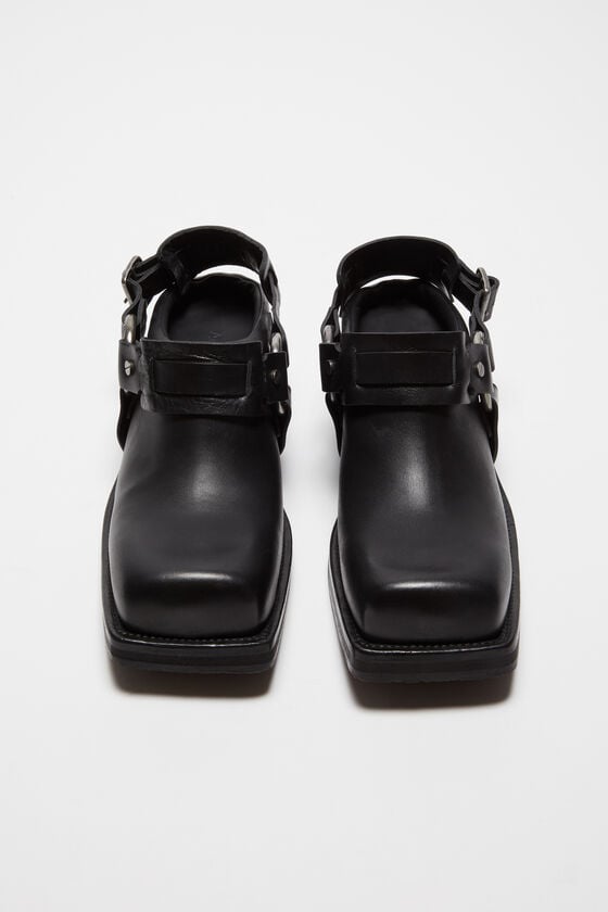 Acne Studios Mules Aus Leder Mit Schnalle