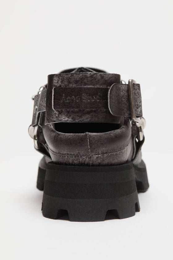 Acne Studios Mules Aus Leder Mit Schnalle