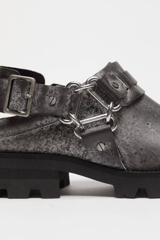 Acne Studios Mules Aus Leder Mit Schnalle