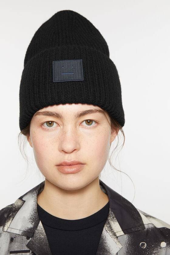Acne Studios Mütze Mit Großem Face-Logo