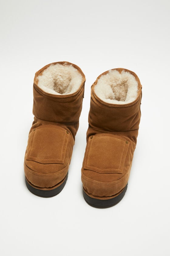 Acne Studios Niedrige Stiefel Aus Bedrucktem Leder