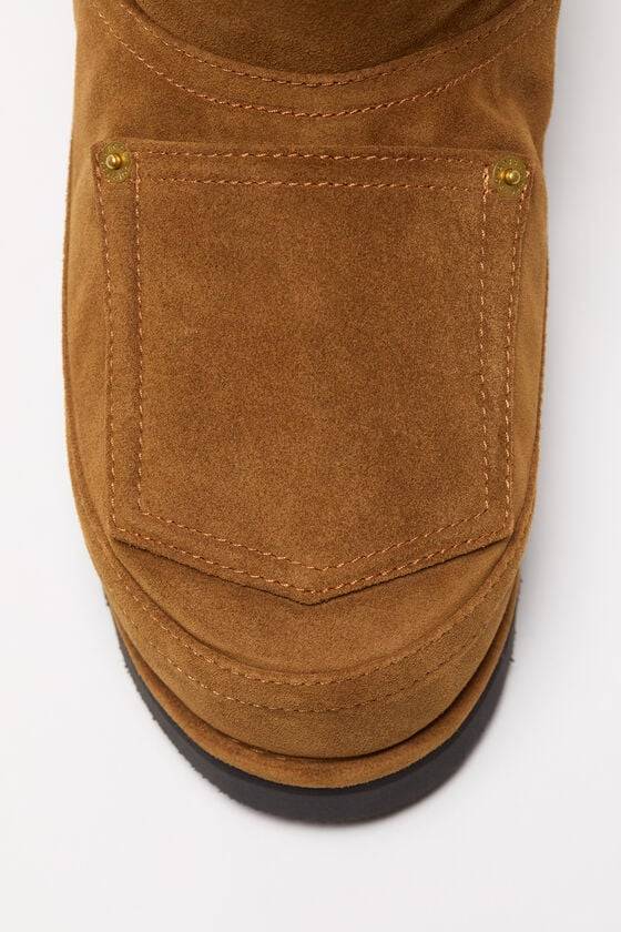 Acne Studios Niedrige Stiefel Aus Bedrucktem Leder