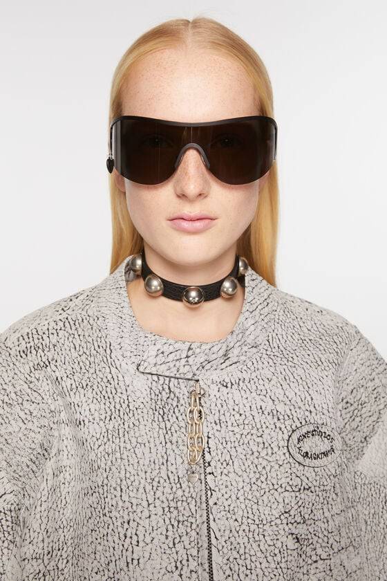 Acne Studios Ohrstecker-Halskette Aus Leder