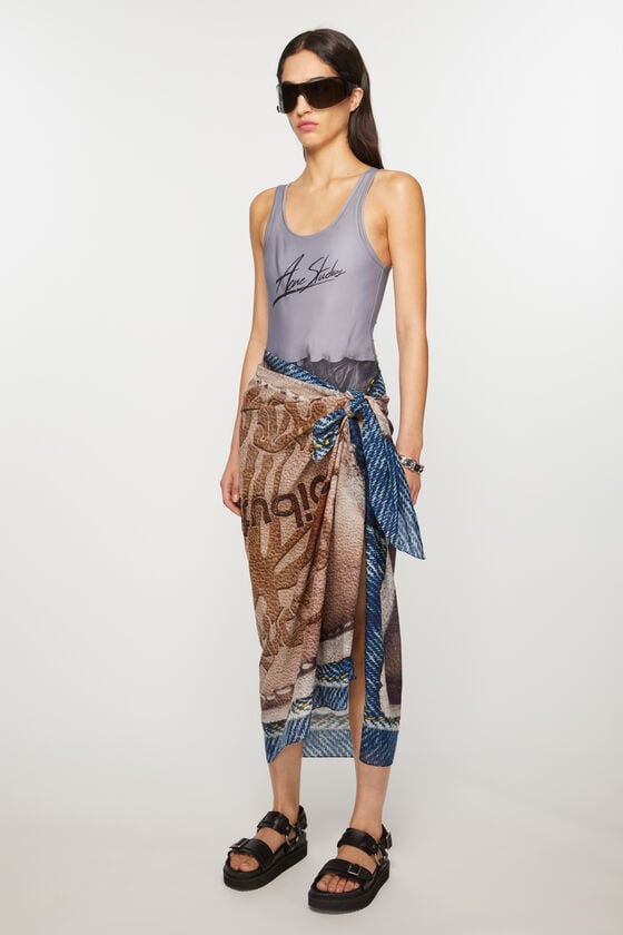 Acne Studios Oversized-Schal Mit Print