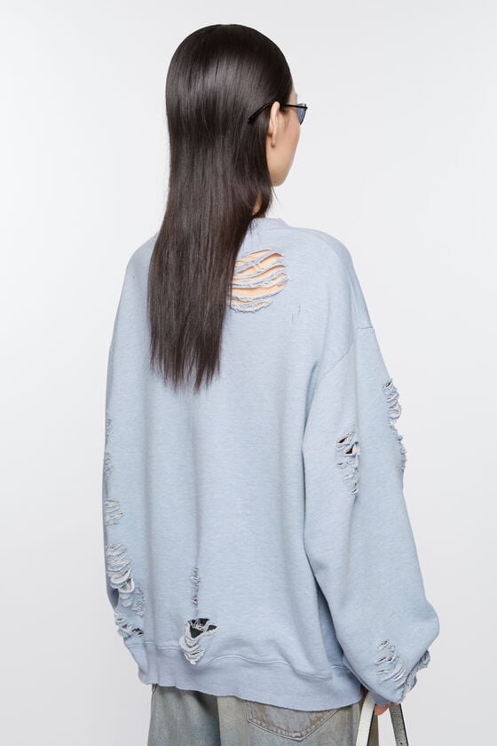 Acne Studios Pullover Mit Logoprint Im Used-Look