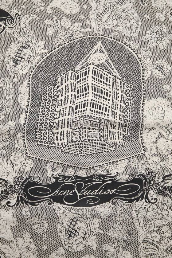 Acne Studios Quadratischer Seidenschal