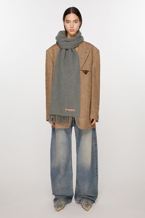 Acne Studios Schmaler Fransen-Schal Aus Kaschmir