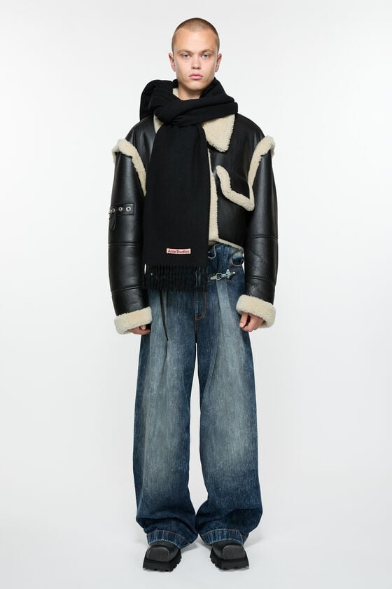 Acne Studios Schmaler Fransen-Schal Aus Kaschmir