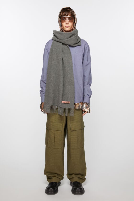 Acne Studios Schmaler Fransen-Schal Aus Kaschmir