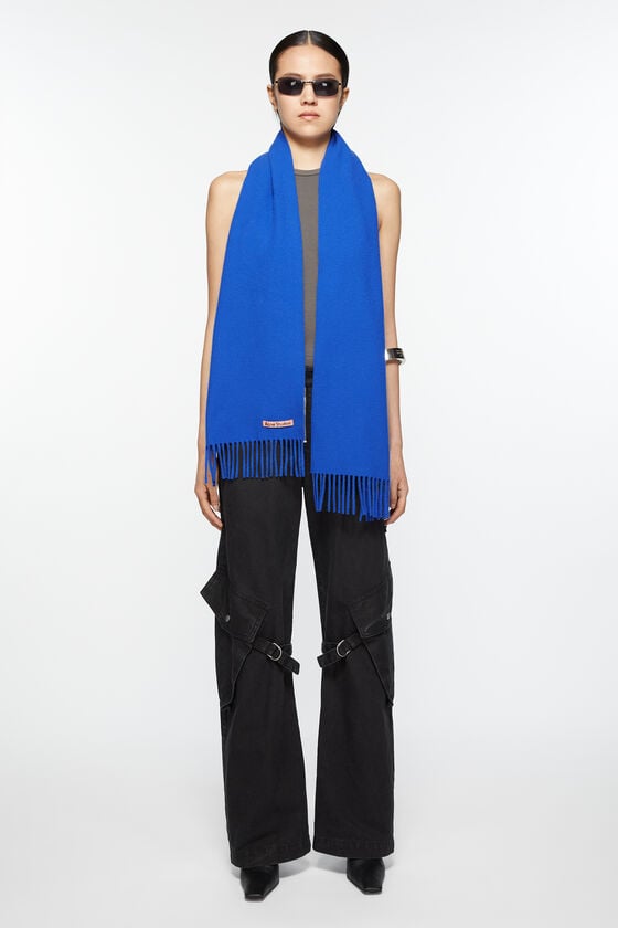 Acne Studios Schmaler Fransen-Schal Aus Wolle
