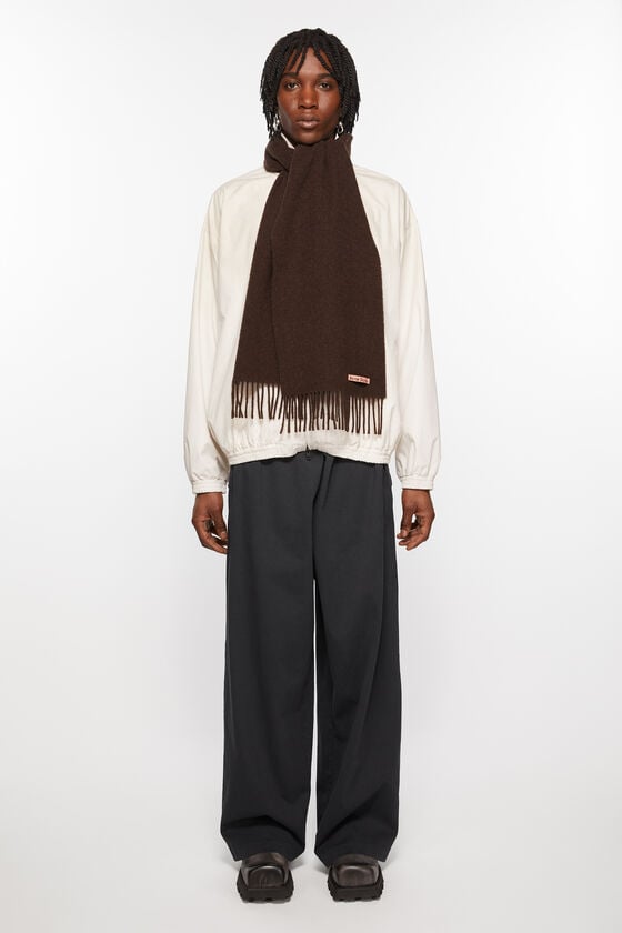 Acne Studios Schmaler Fransen-Schal Aus Wolle