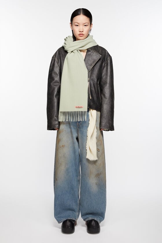 Acne Studios Schmaler Fransen-Schal Aus Wolle