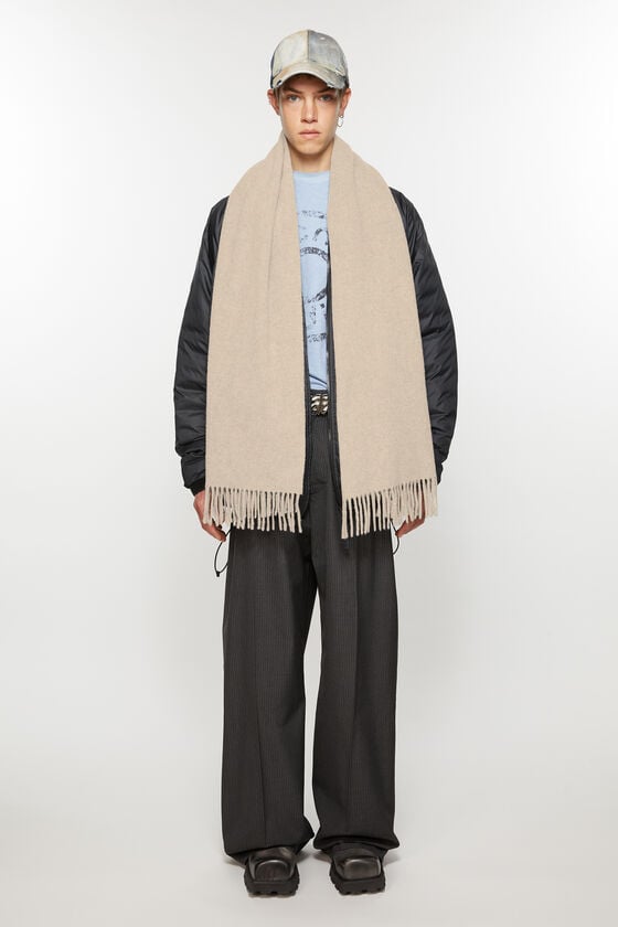 Acne Studios Schmaler Fransen-Schal Aus Wolle