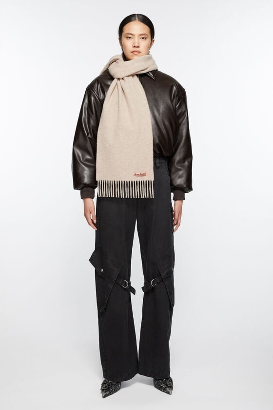 Acne Studios Schmaler Fransen-Schal Aus Wolle